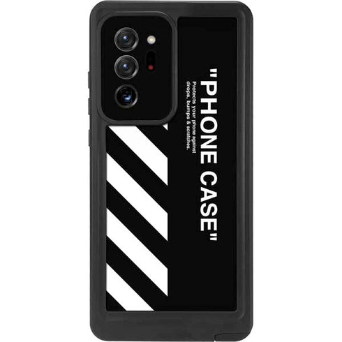 Black and White Stripes Galaxy Note20 Ultra 5G Waterproof Case